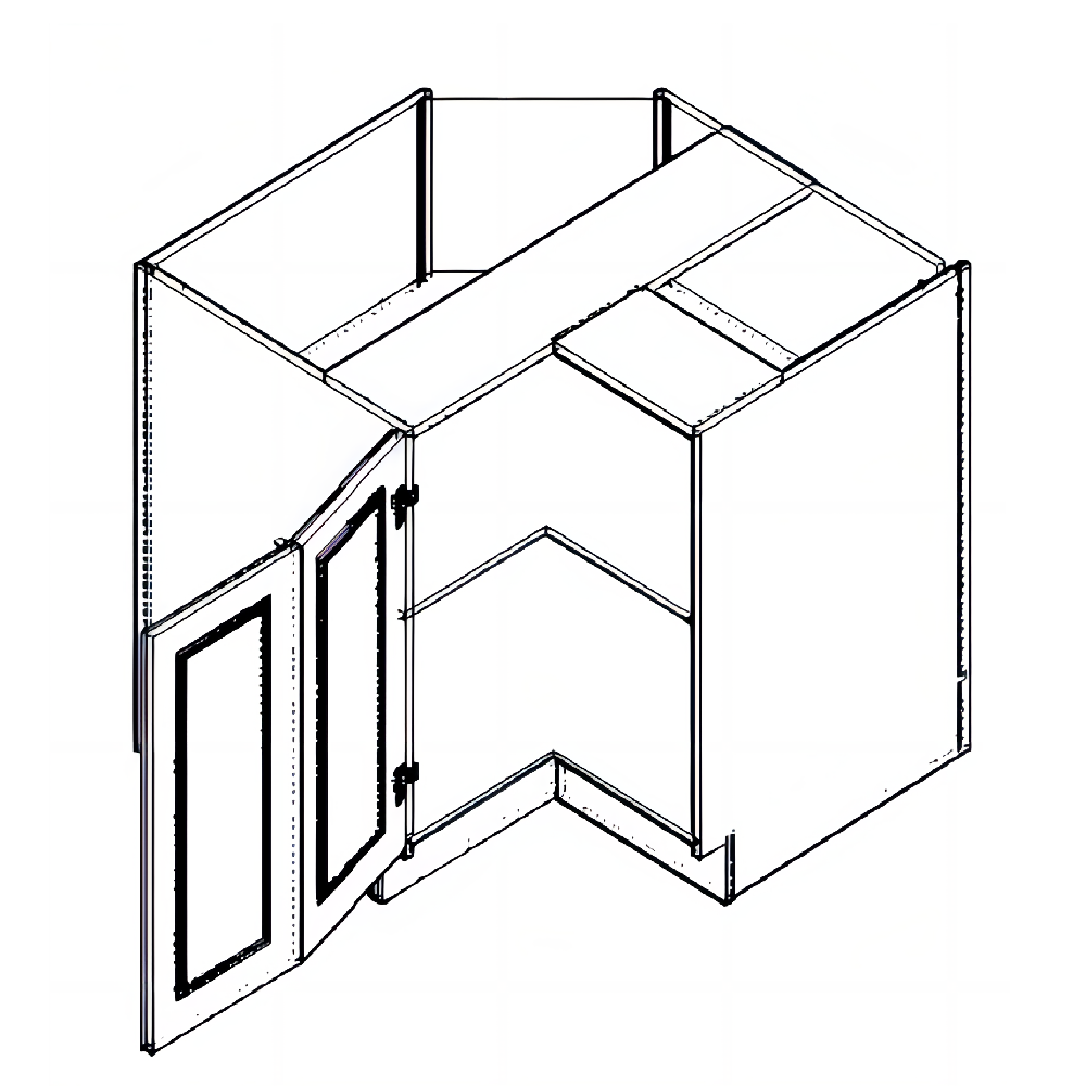Lazy Susan Corner Base Cabinet (Shelves)